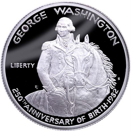 1982 S George Washington Silver Proof Commemorative Half Dollar Produced by the