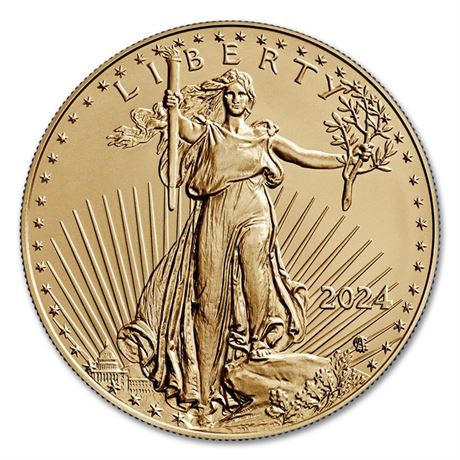 1/10 oz American Gold Eagle Coin Brilliant Uncirculated