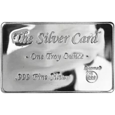 1 Troy oz Pure Silver Bars, Silver oz .999 Pure bar